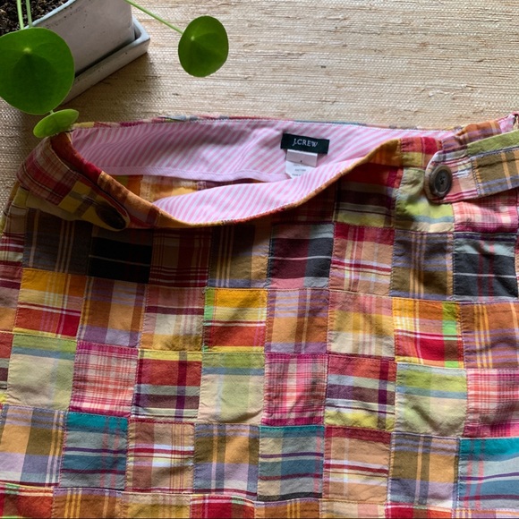 J.Crew Cotton Madras Two Pocket Mini Skirt - Picture 2 of 5